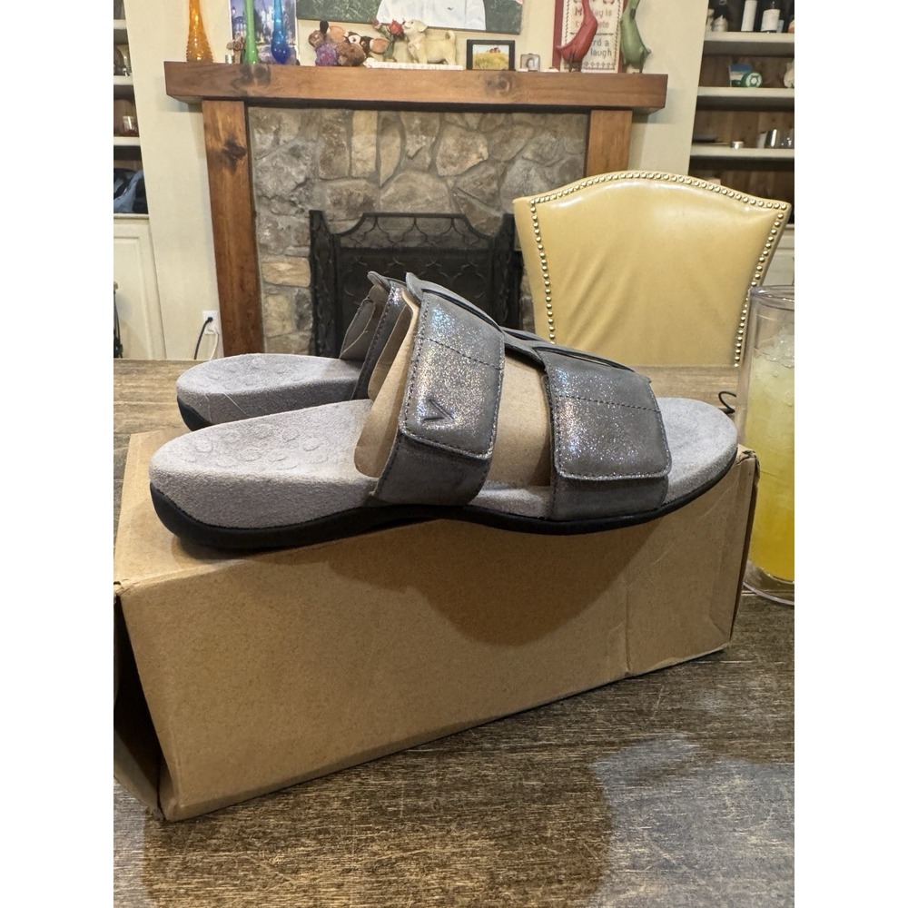 Vionic Women's Riley Slide Sandals Size 7.5 Pewter - Picture 4 of 9